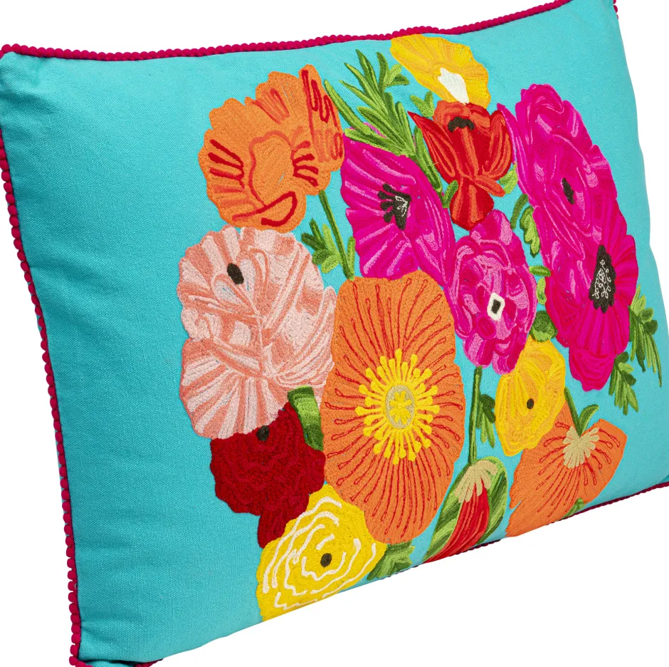 KARE Kissen Fiorista Blau 60x40cm