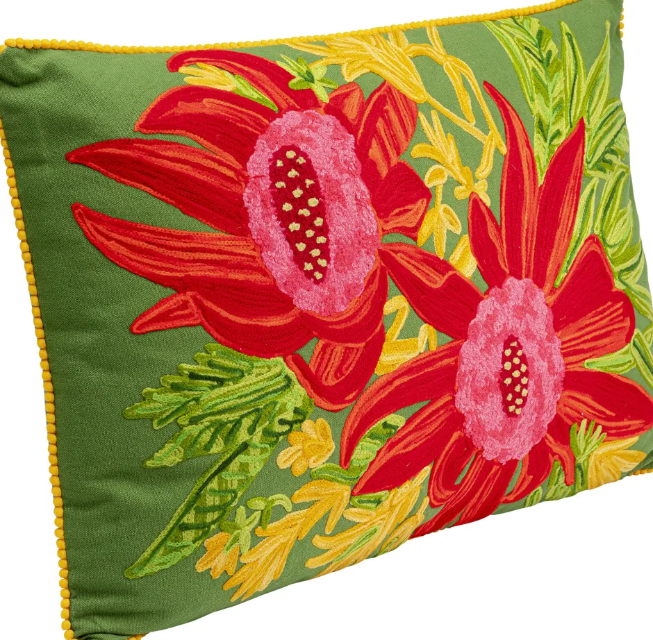 KARE Kissen Fiorista Grün 60x40cm