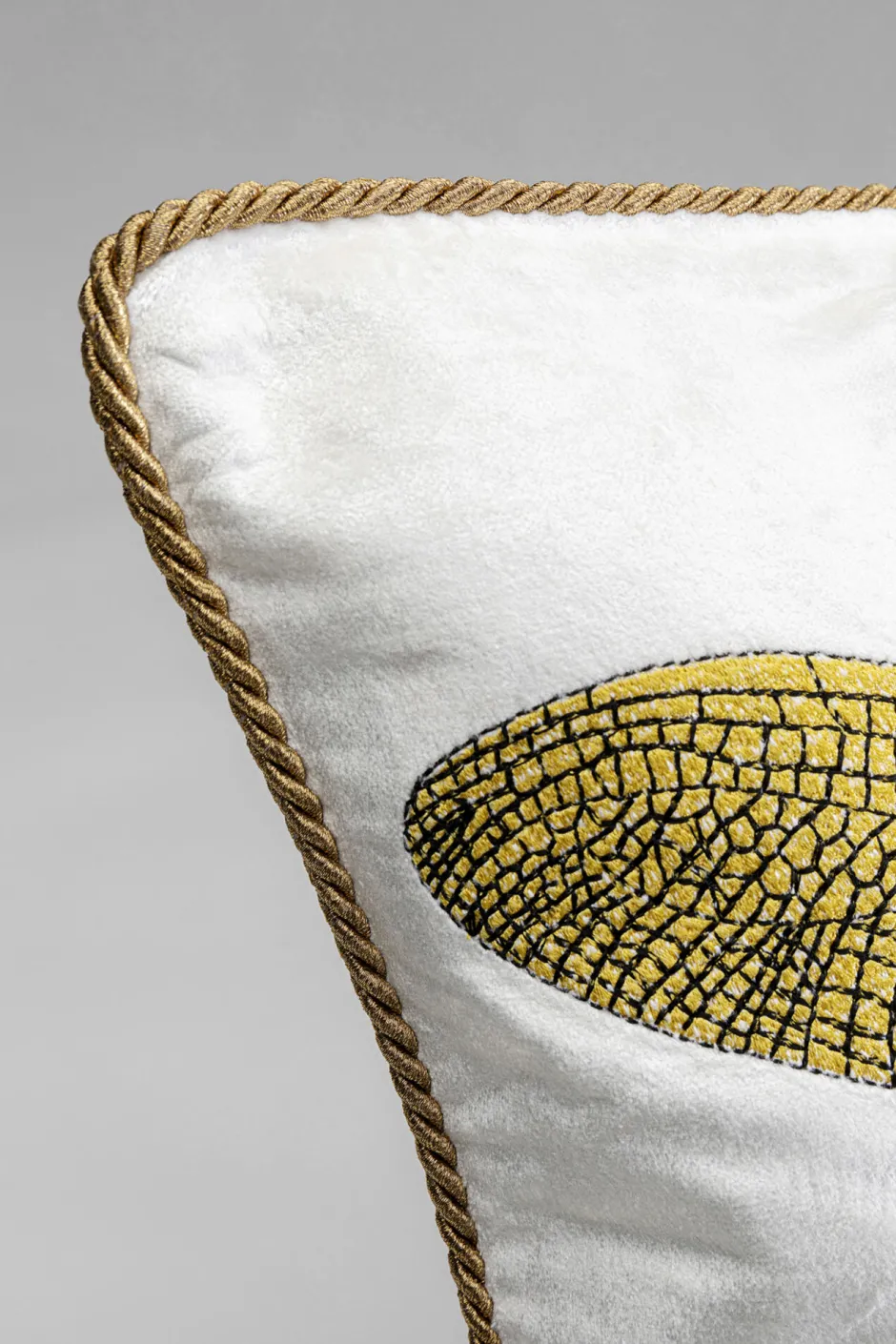 KARE Kissen Glitter Dragonfly Weiß 40x40cm