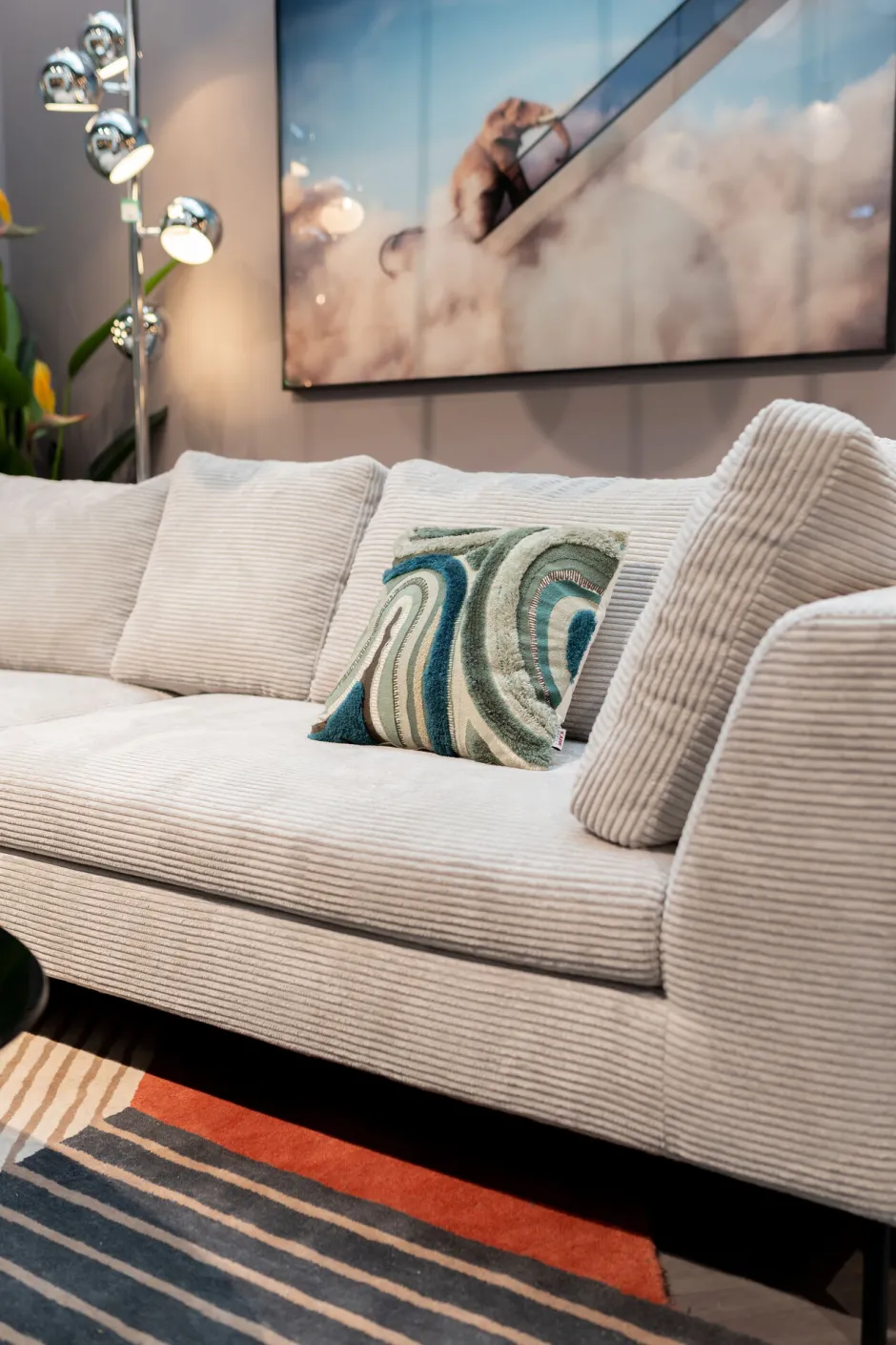 KARE Kissen Lava Grau 45x45cm