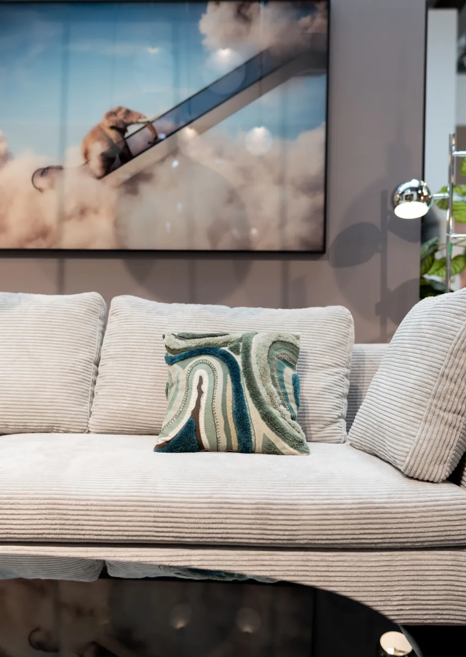 KARE Kissen Lava Grau 45x45cm