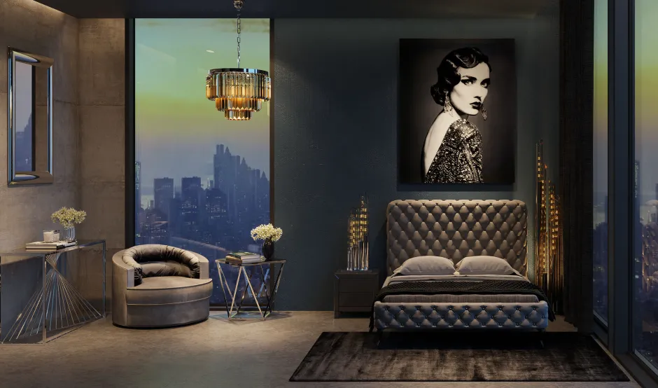 KARE Kommode Klein Luxury Push 2 Schübe Grau