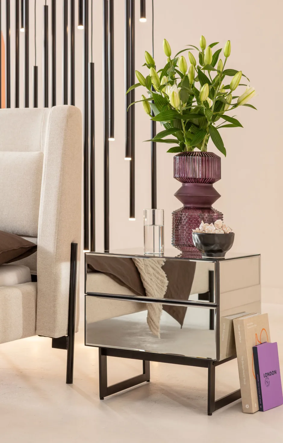 KARE Kommode Klein Soran Schwarz 49x50cm