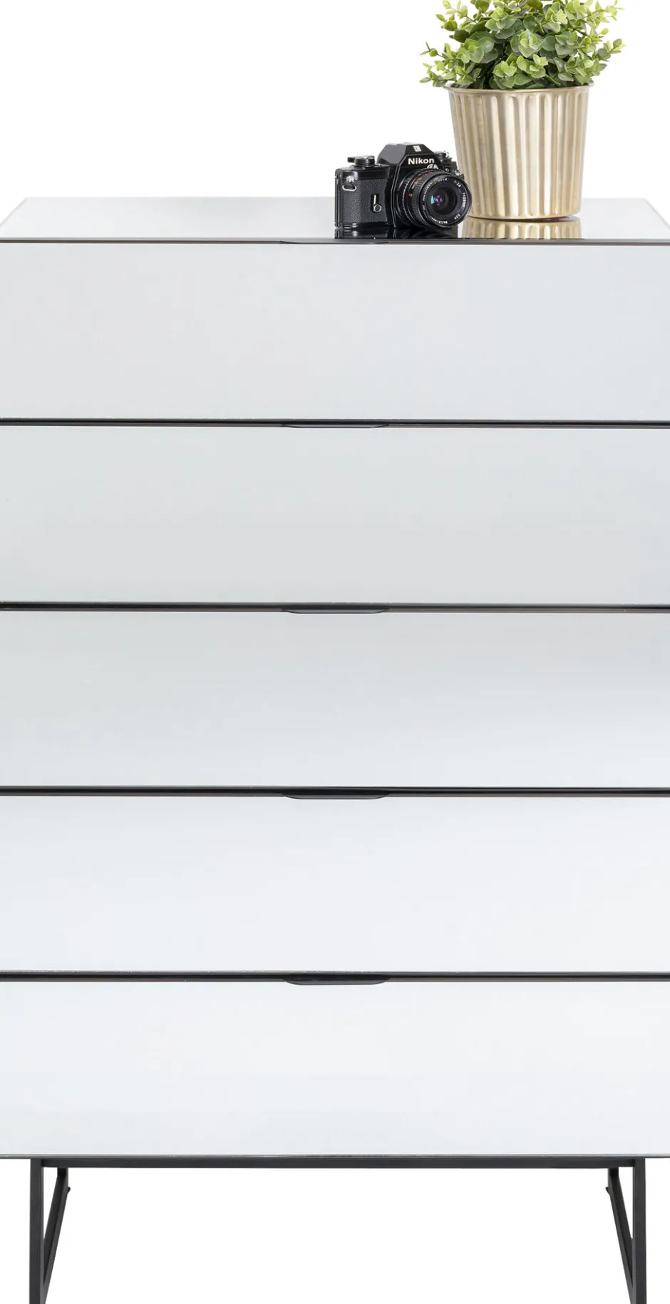 KARE Kommode Soran 5 Schübe Schwarz 65x114cm