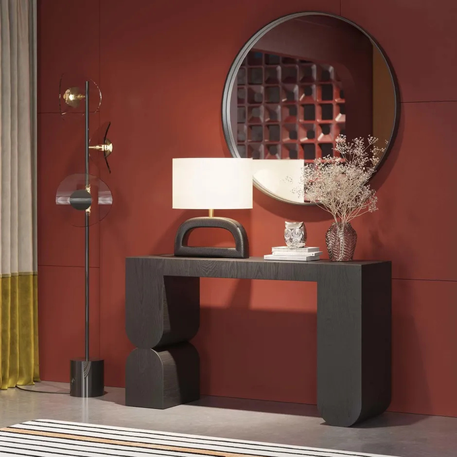 KARE Konsole Curve Schwarz 120x76cm