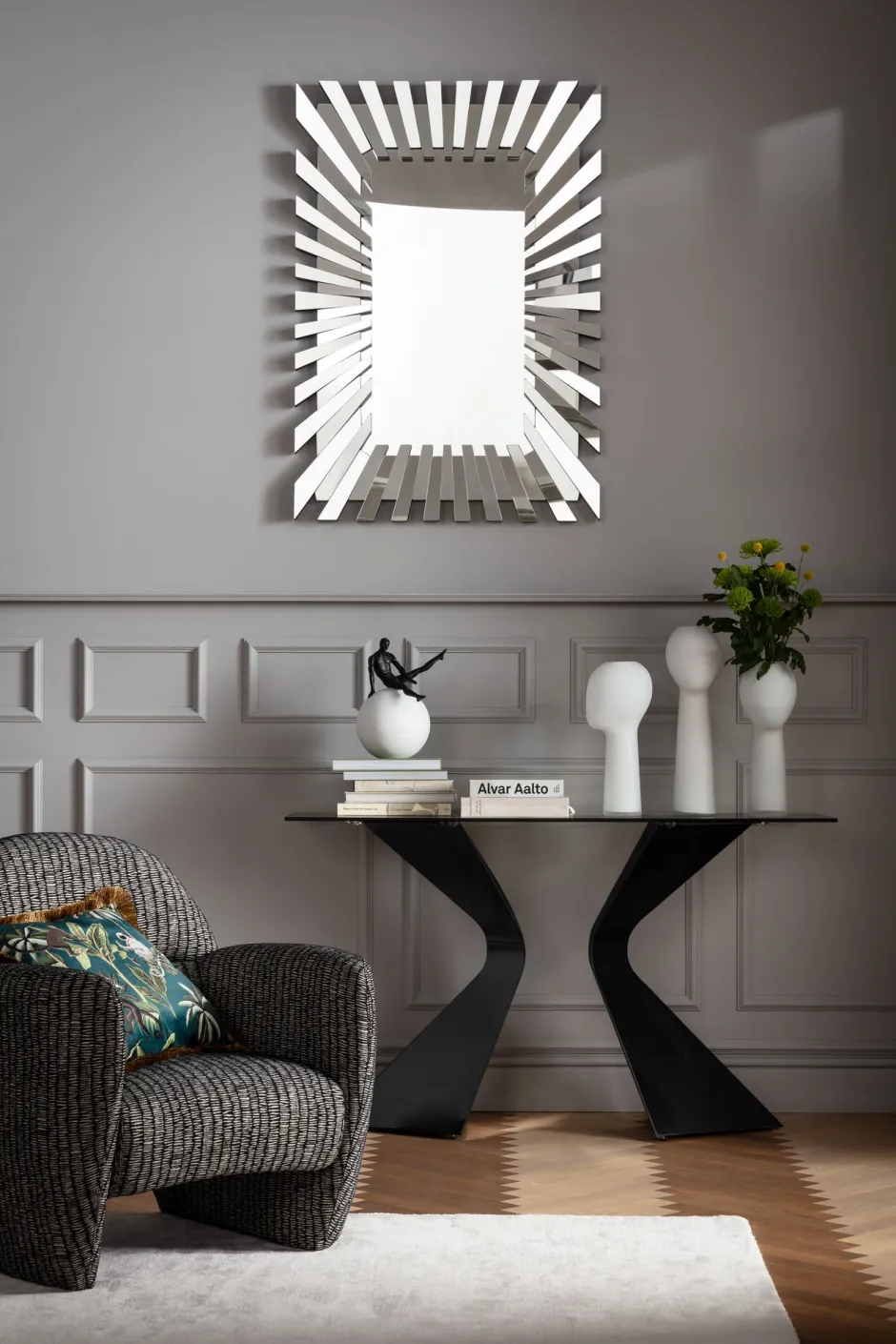 KARE Konsole Gloria Schwarz Keramik 140x81cm