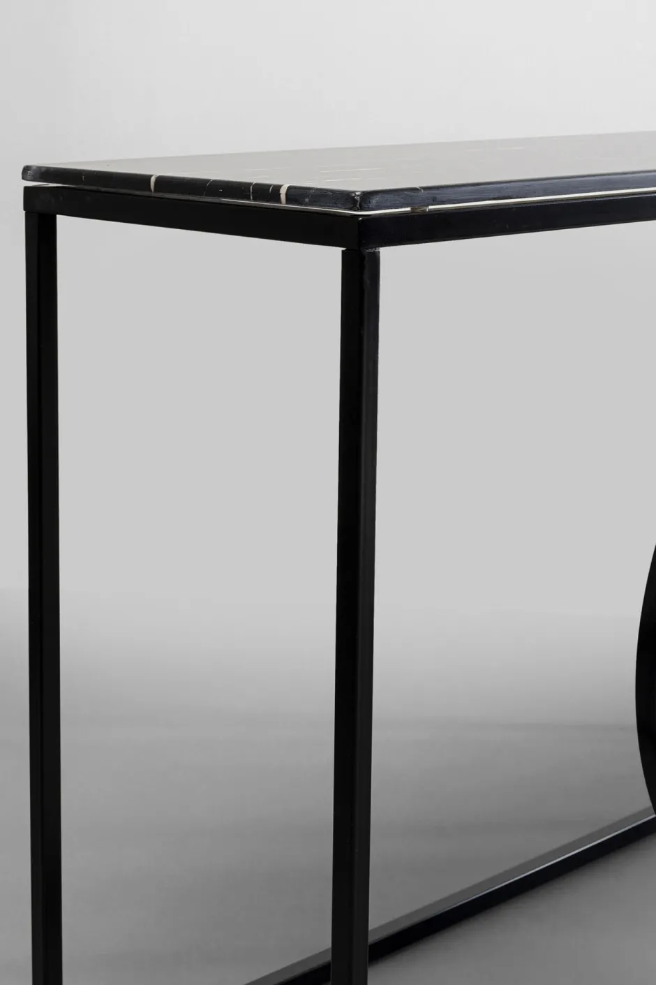 KARE Konsole Miami Loft Schwarz 120x75cm