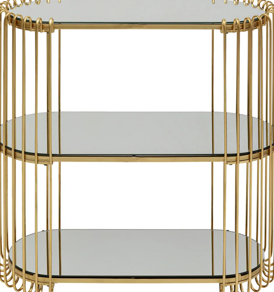 KARE Konsole Wire Brass 81x78cm