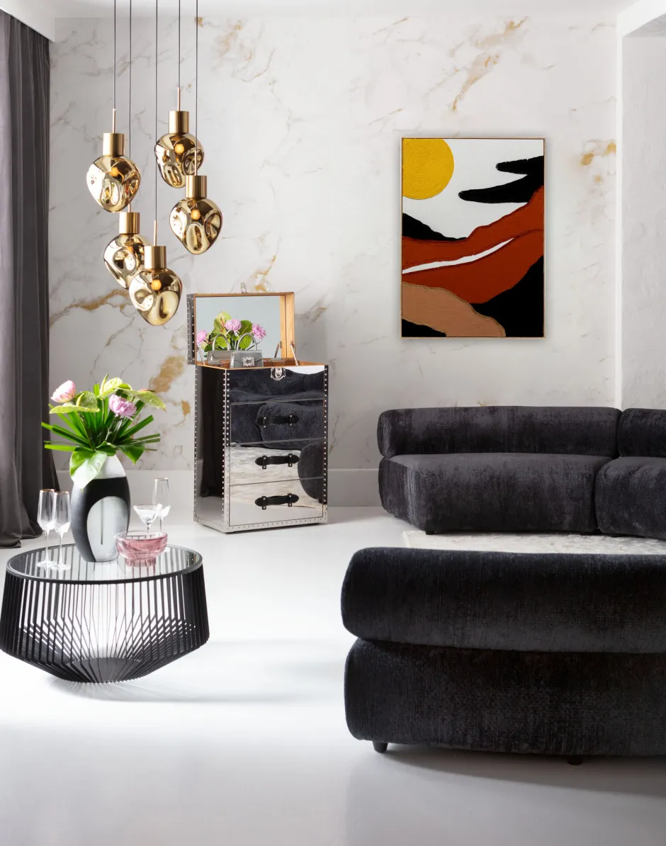 KARE Leinwandbild Artistic Sunrise Knitted 70x110cm