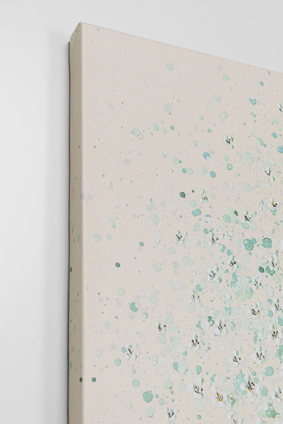 KARE Leinwandbild Flower Boat Beige Grün 120x160cm