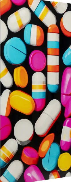 KARE Leinwandbild Pastilla Stripes 70x140cm