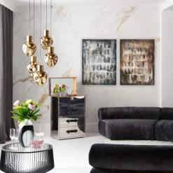 KARE Leinwandbild Shadows Braun 90x120cm