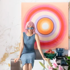 KARE Leinwandbild Tendency Circle Pink 120x120cm