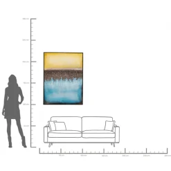 KARE Leinwandbild Vista Blau 90x120cm