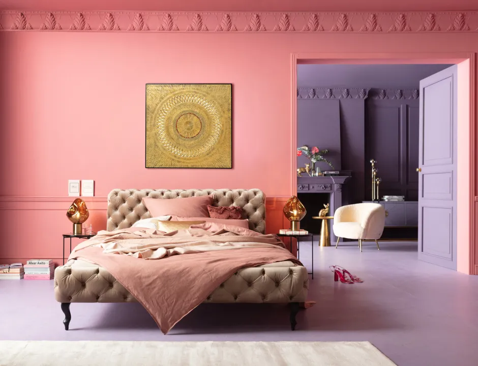 KARE Objektbild Art Geometric Circle Gold 120x120cm