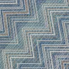 KARE Outdoor Teppich Zigzag Blau 230x330cm