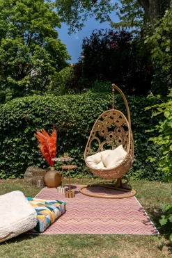 KARE Outdoor Teppich Zigzag Rot 160x230cm