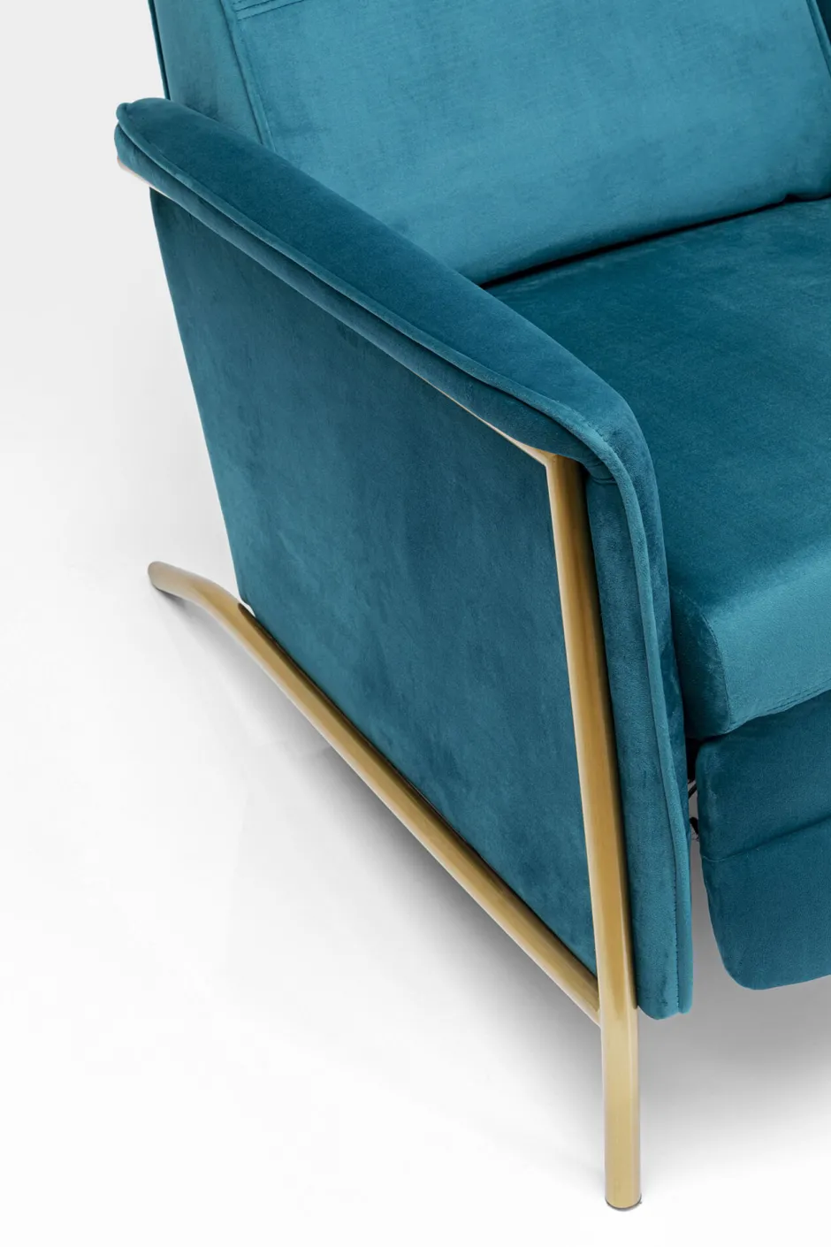 KARE Relaxsessel Lazy Velvet Blau