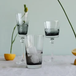 KARE Rotweinglas Mimi Grey 21cm