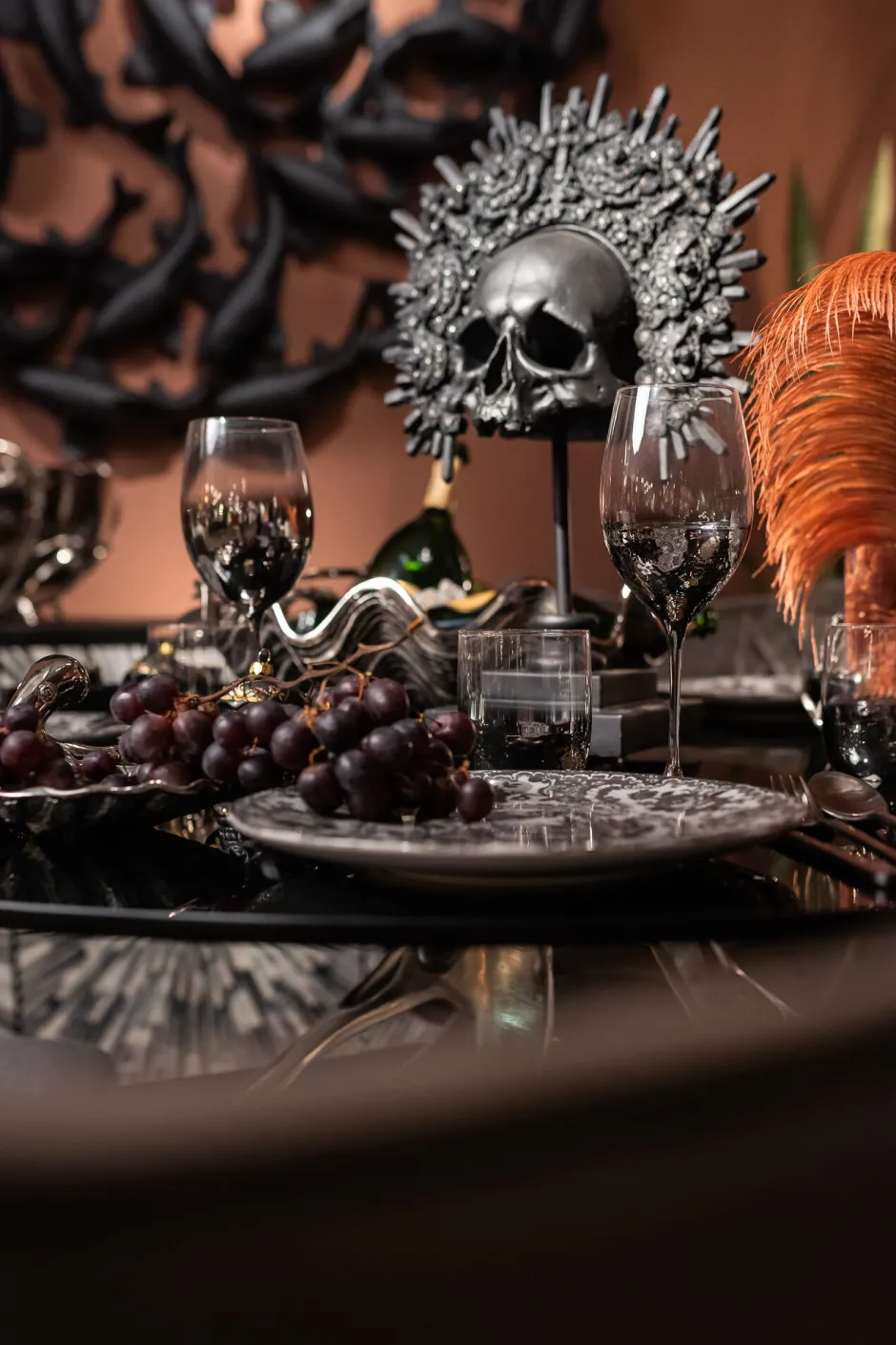 KARE Rotweinglas Night Sky