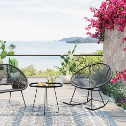 KARE Schaukelstuhl Acapulco Mono Schwarz