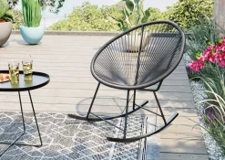 KARE Schaukelstuhl Acapulco Mono Schwarz