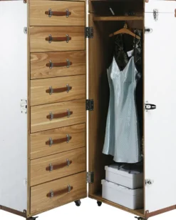 KARE Schrankkoffer Croco White Cosmopolitan