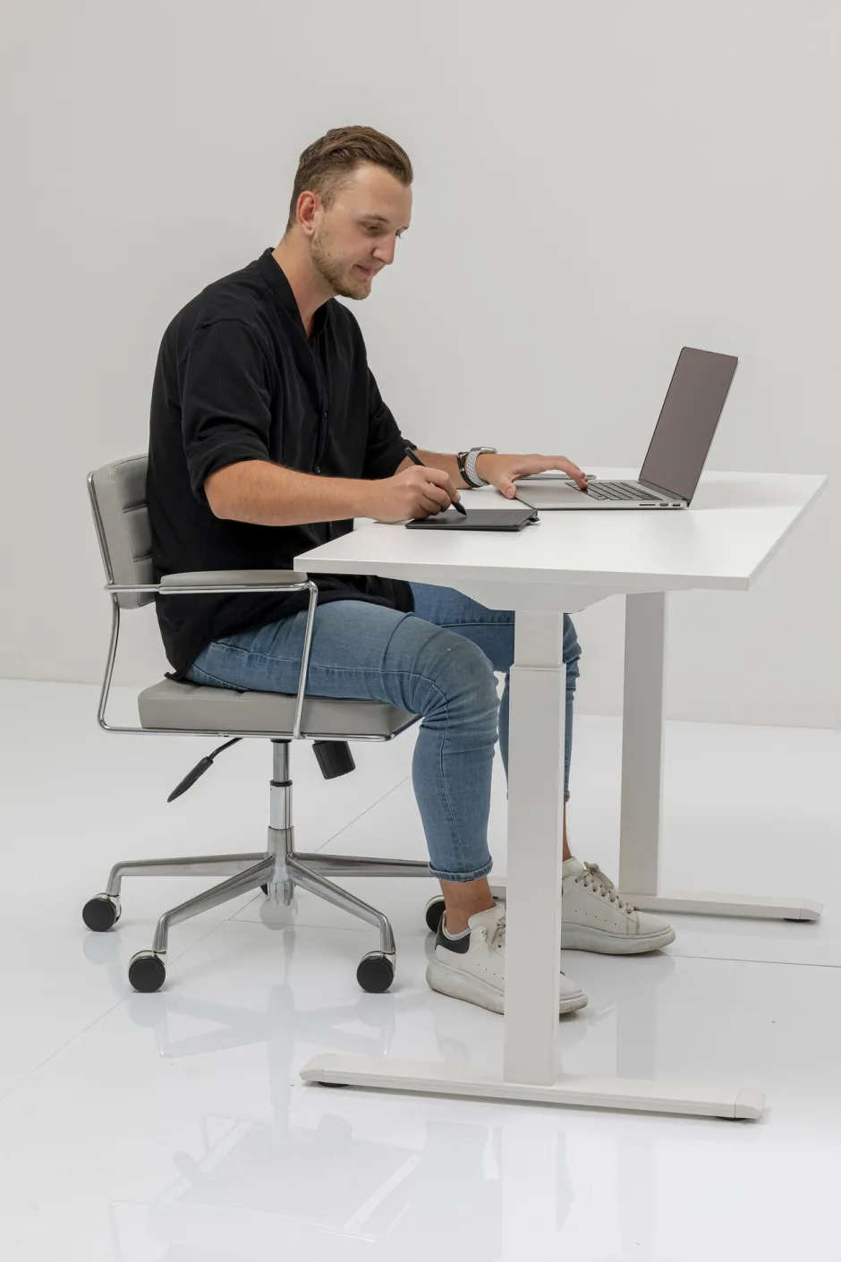 KARE Schreibtisch Office Smart Weiß Weiß 160x80