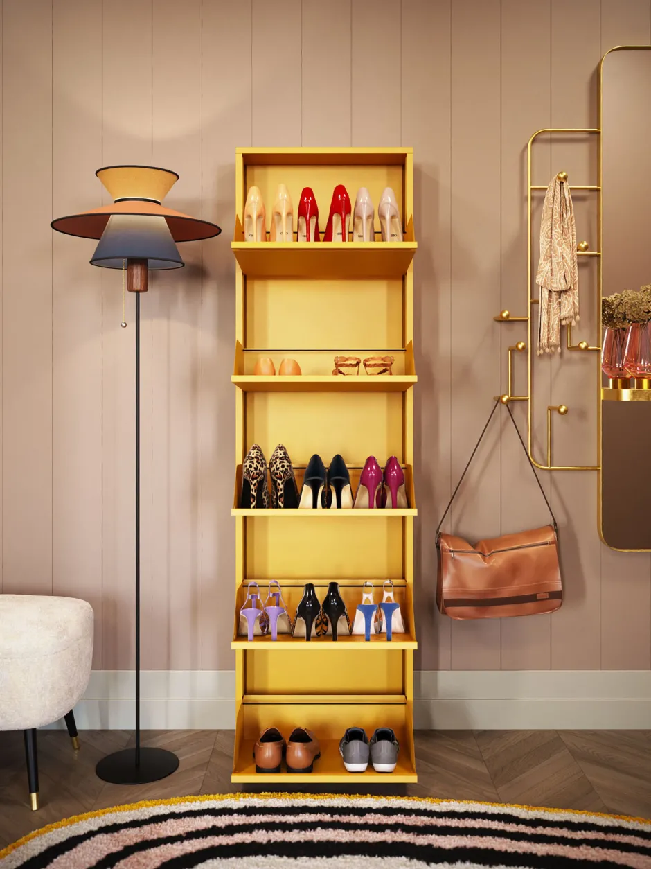 KARE Schuhkipper Caruso 5-er Gelb