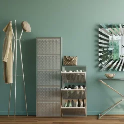 KARE Schuhkipper Caruso 5-er silber/geflext