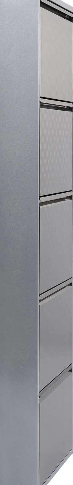 KARE Schuhkipper Caruso 5-er silber/geflext