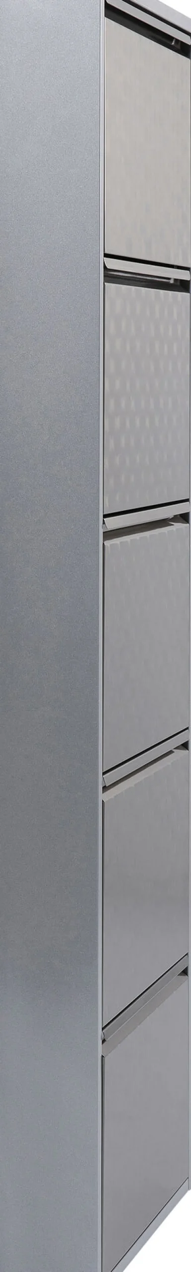 KARE Schuhkipper Caruso 5-er silber/geflext