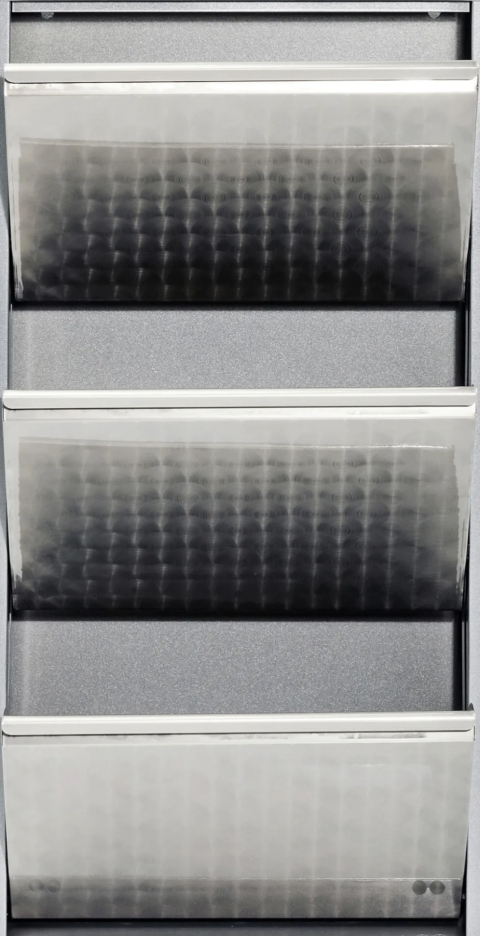 KARE Schuhkipper Caruso 3-er silber/geflext