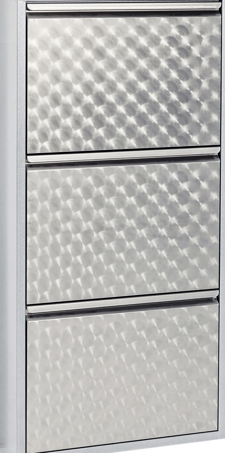 KARE Schuhkipper Caruso 3-er silber/geflext