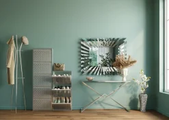 KARE Schuhkipper Caruso 3-er silber/geflext