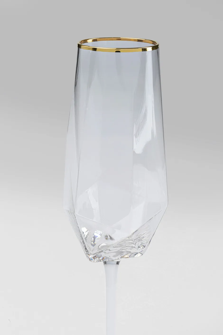 KARE Sektglas Diamond Gold Rim