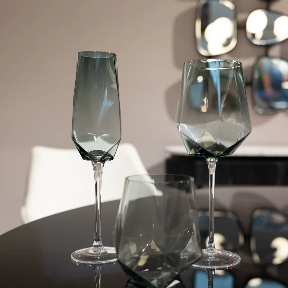 KARE Sektglas Diamond Smoke