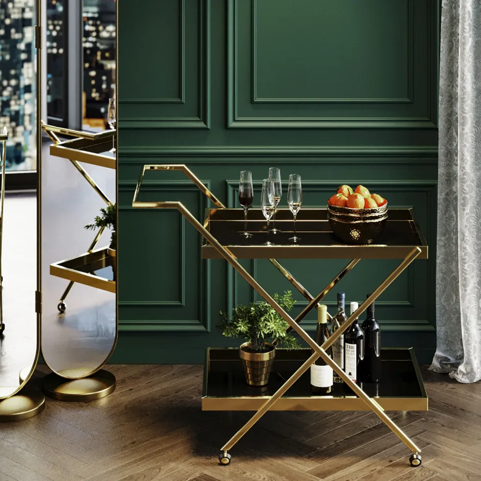 KARE Servierwagen Casino Gold