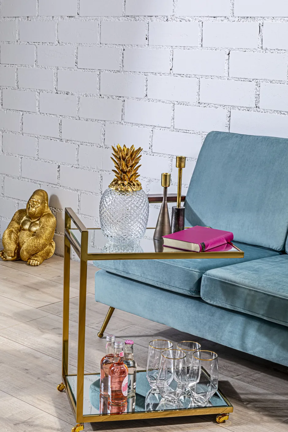 KARE Servierwagen Classy Gold