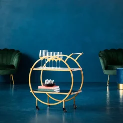 KARE Servierwagen Loft Brass