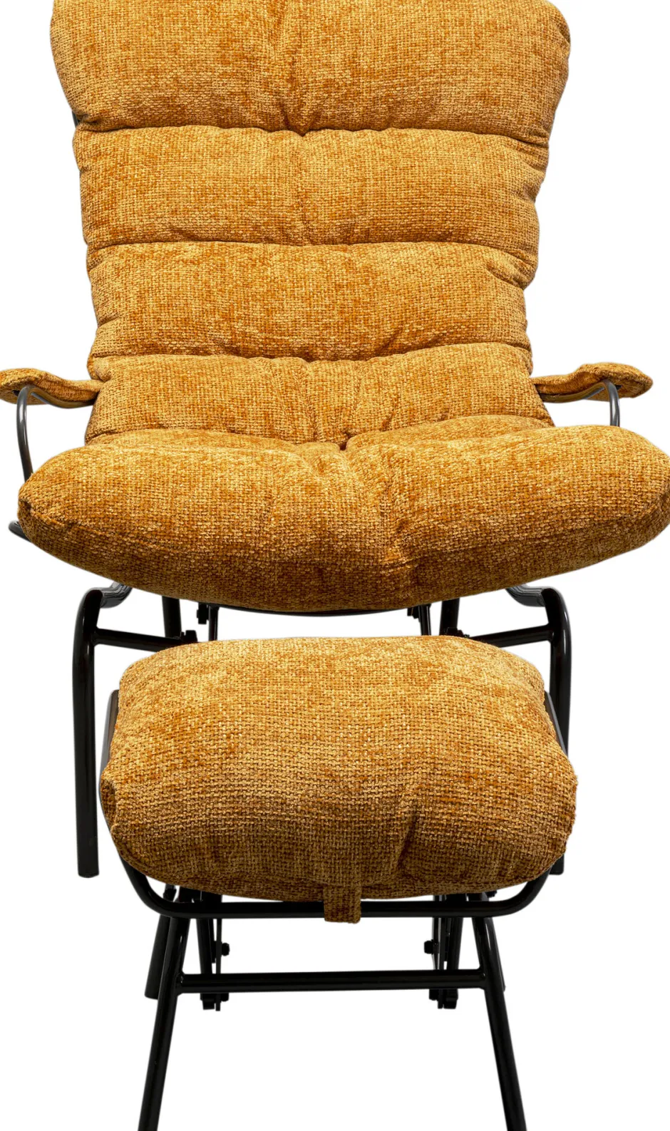 KARE Sessel + Hocker Vienna Swing Gelb