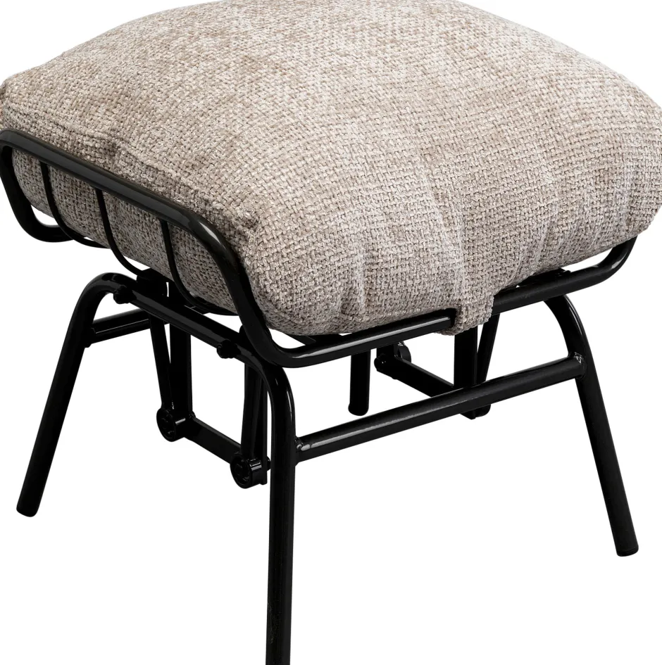 KARE Sessel + Hocker Vienna Swing Beige