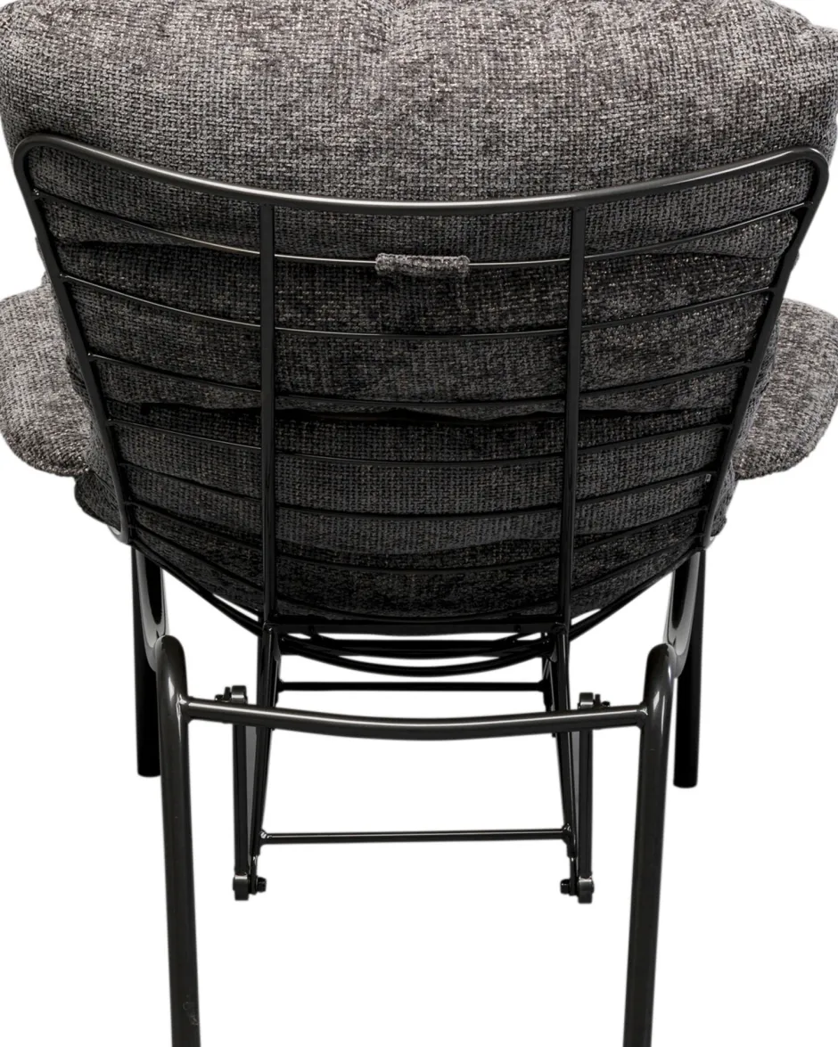 KARE Sessel + Hocker Vienna Swing Grau