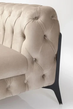 KARE Sessel Bellissima Velvet Taupe 120cm