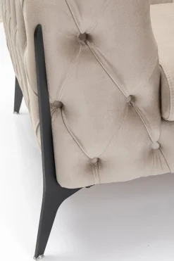KARE Sessel Bellissima Velvet Taupe 120cm