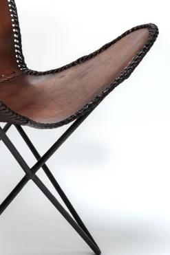 KARE Sessel Butterfly Brown Econo