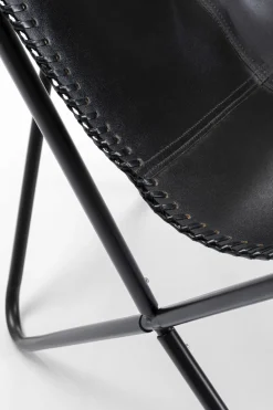 KARE Sessel California Leder Schwarz