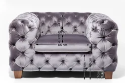 KARE Sessel Desire Silbergrau