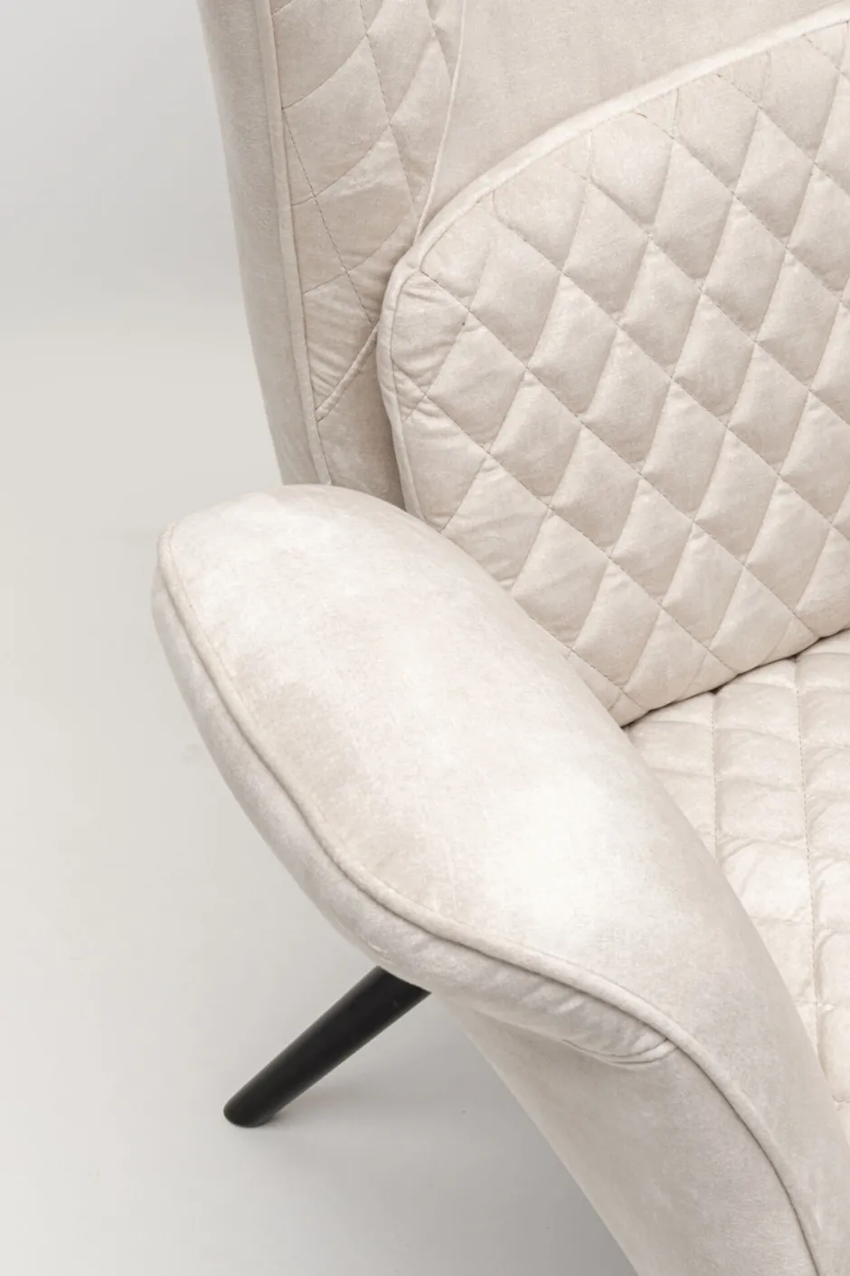 KARE Sessel Tudor Velvet Creme