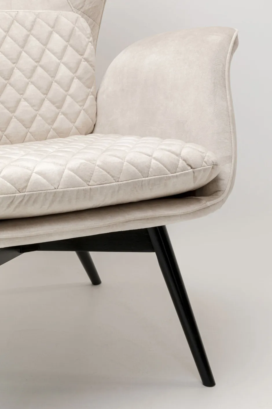 KARE Sessel Tudor Velvet Creme